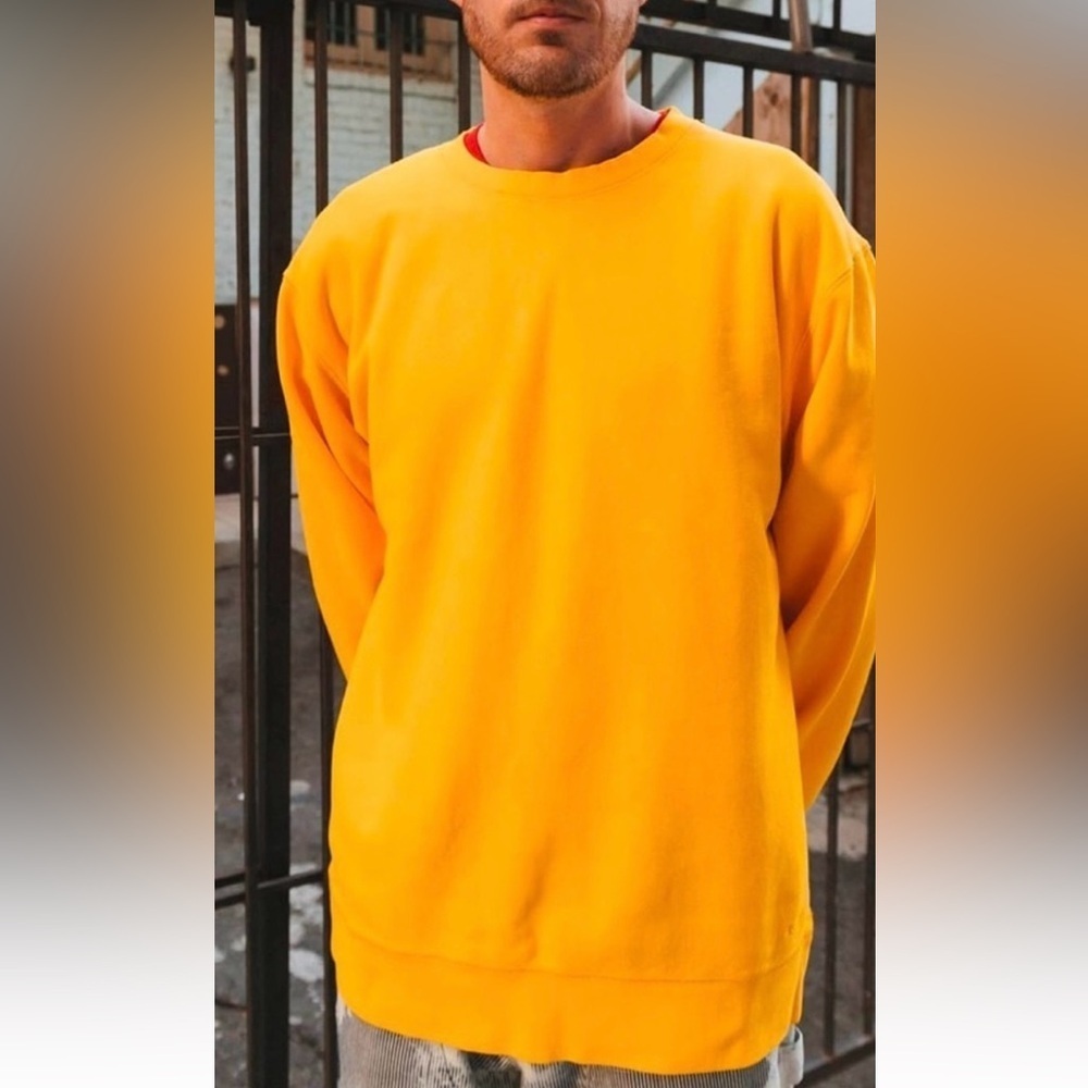 Bait Yellow Sweatshirt Mens Size Small
